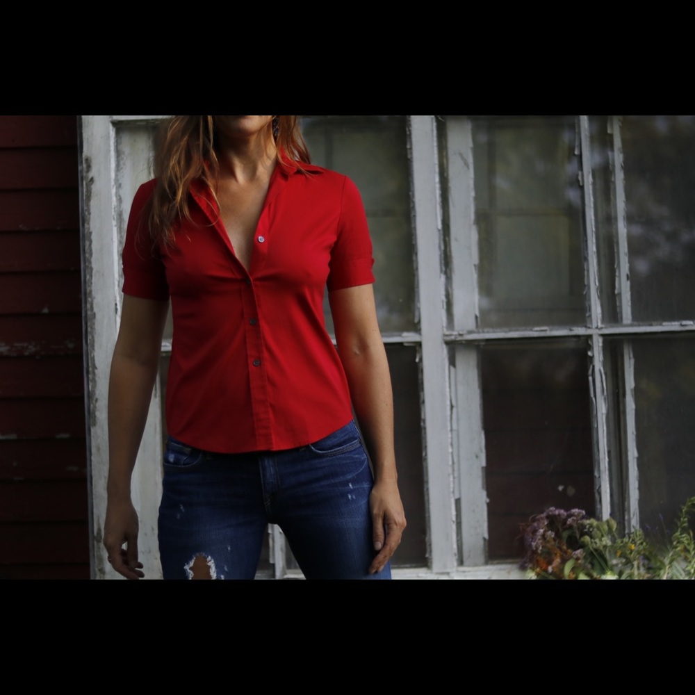 Theory Aniston Fitted Button Down Shirt SP - Picture 5 of 7